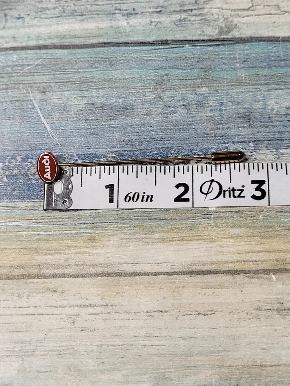 Audi Stick Pin - Red & Gold Logo Lapel Pin